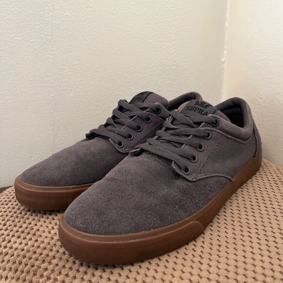 SUPRA Antwuan Dixon Rare Skate Shoes Low Top Canvas, Gray & Gum- Sz 11 - Picture 1 of 10